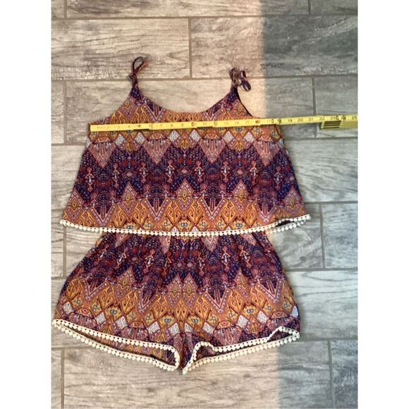Liberty Love Small Aztec Romper Sleeveless Cami Summer Festival - Picture 5 of 8